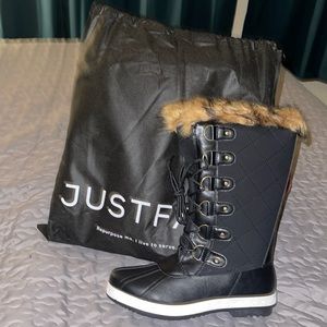 Quilted Faux Fur Snow Boot